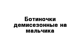 Ботиночки демисезонные на мальчика